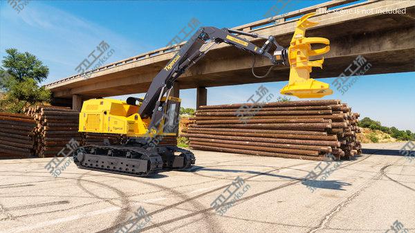 images/goods_img/20210312/Tigercat 855D Tracked Feller Buncher 3D model/5.jpg
